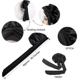 Black Satin Bonnet
