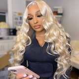 13x4 Lace Front Wig Pre-Plucked Natural Hairline 100% Body Wave Human Virgin Hair Lace Front Wigs