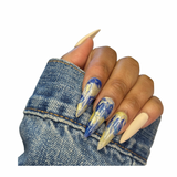 Beaches | 24 pc Long Stiletto Press On Nails (No sizing required)