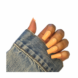 Orange Creamsicle | 24 pc Medium Square Press On Nails (No Sizing Required)
