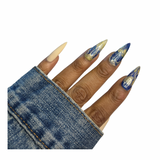 Beaches | 24 pc Long Stiletto Press On Nails (No sizing required)