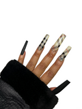 Burberry Baby | 24 pc XL Square Press On Nails (No Sizing Required)